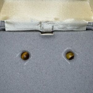 14K Solid Gold 5.1MM Tiger’s Eye Sphere Ball Stud Earrings .7g